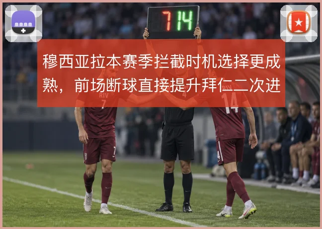 穆西亚拉本赛季拦截时机选择更成熟，前场断球直接提升拜仁二次进攻
